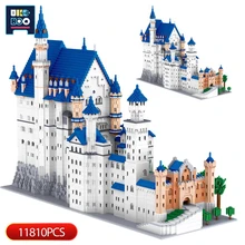 11810PCS Mini City Famous Castle New Swan Stone Building Blocks World Architecture Bricks Educational Toys for Children Gifts