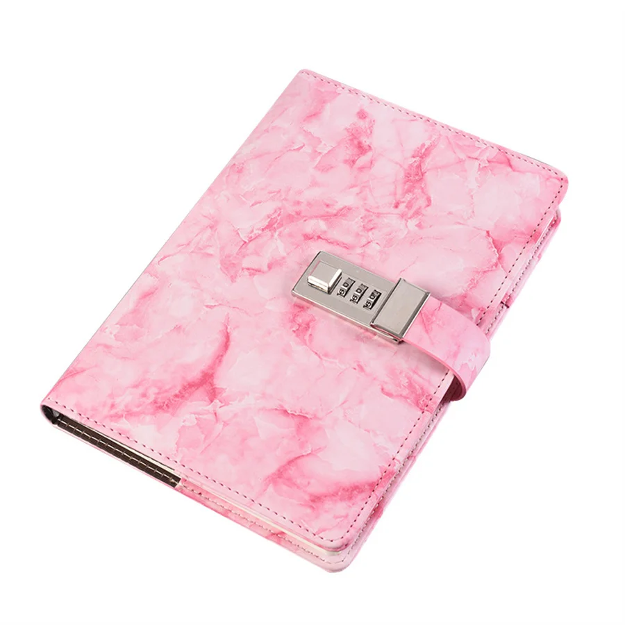 PU Leather A5 Diary Note Book W/Code Lock Marbled Texture Pattern Wear-resistant
PU Leather A5 Diary Note Book W/Code Lock Marbled Texture Pattern Wear-resistant