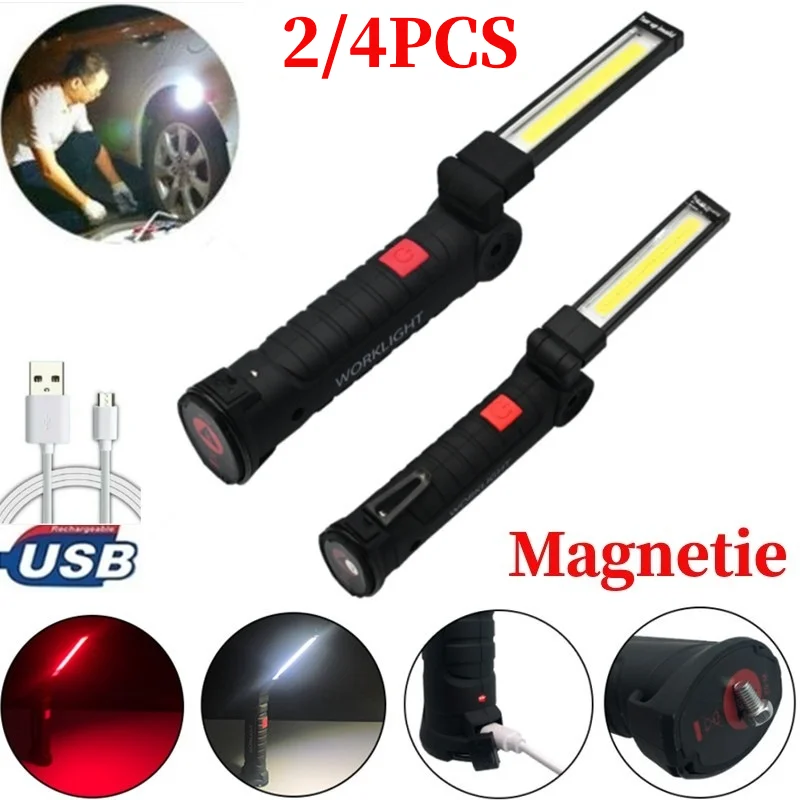 Portable COB LED Flashlight USB Rechargeable Work Light Magnetic Lanterna Hanging Lamp with Built-in Battery Camping Torch
Portable COB LED Flashlight USB Rechargeable Work Light Magnetic Lanterna Hanging Lamp with Built-in Battery Camping Torch