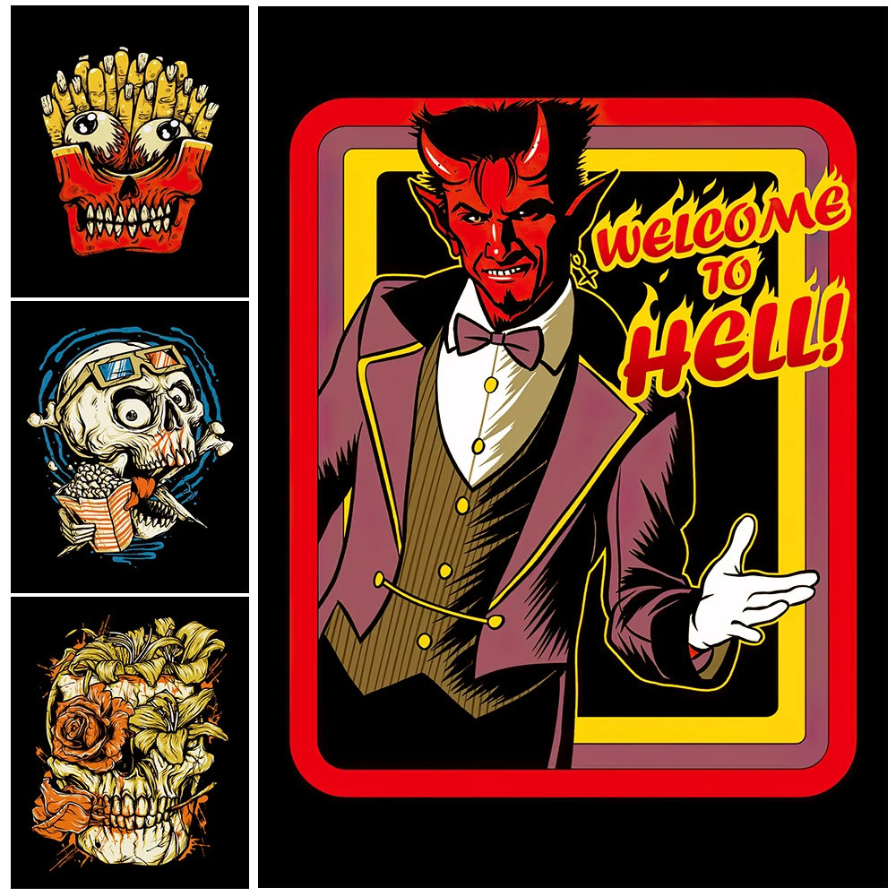 Попкорн в виде картошки фри и черепа, ужасное настенное искусство с зомби, Картина на холсте «Welcom To Hell», художественный постер и печать, укра...
Попкорн в виде картошки фри и черепа, ужасное настенное искусство с зомби, Картина на холсте «Welcom To Hell», художественный постер и печать, укра...