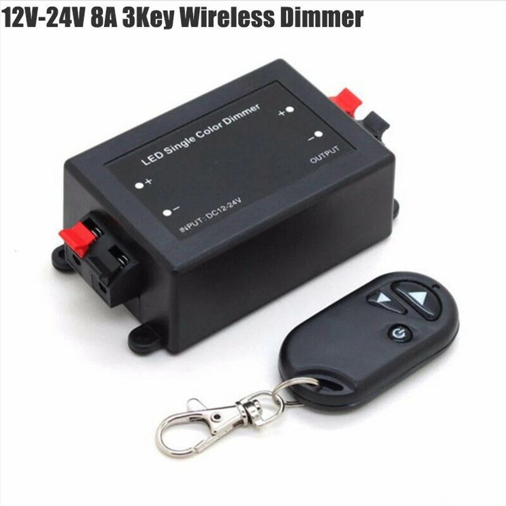 LED Single Color RF Dimmer 12V-24V/8A Wireless RF Remote Controller 15 Meters Dimmer Switch For LED Strip Light Home Light Parts
LED Single Color RF Dimmer 12V-24V/8A Wireless RF Remote Controller 15 Meters Dimmer Switch For LED Strip Light Home Light Parts