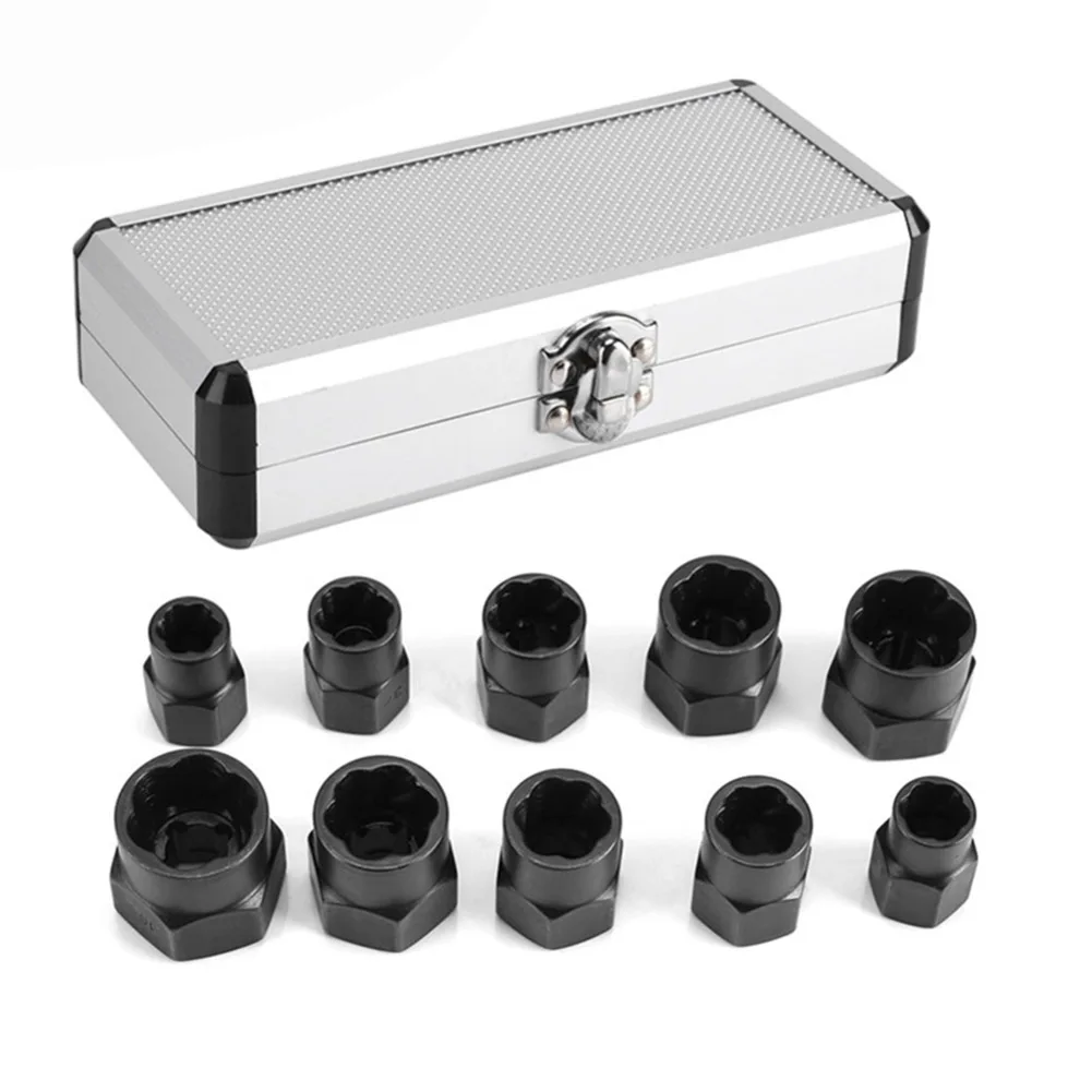 10pcs Damaged Nut Bolt Remover Stud Extractor Set Steel Broken Head Taps Remover Stripped Screw Tap Extractor Set
10pcs Damaged Nut Bolt Remover Stud Extractor Set Steel Broken Head Taps Remover Stripped Screw Tap Extractor Set