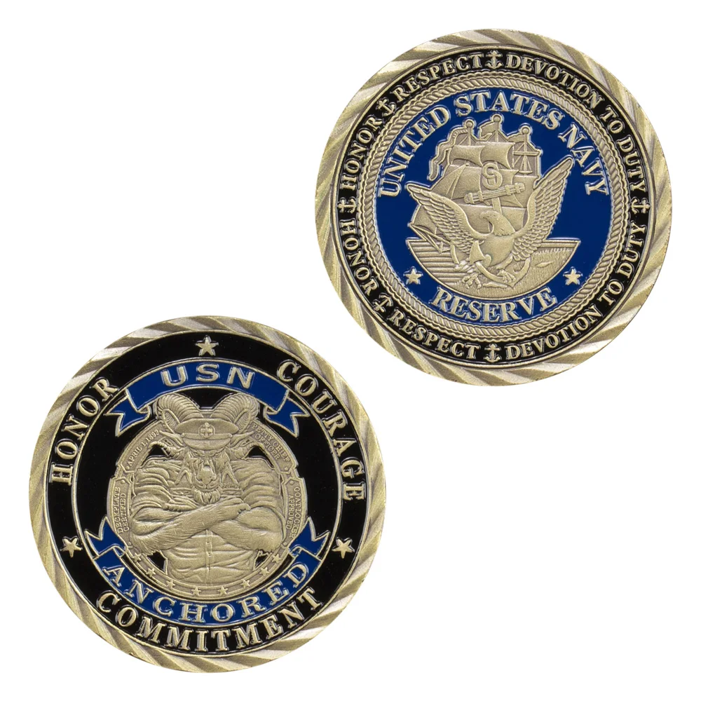 United States Navy Reserve Souvenir Bronze Plated Coin USN Core Values Commemorative Coin Collectible Challenge Coin 
United States Navy Reserve Souvenir Bronze Plated Coin USN Core Values Commemorative Coin Collectible Challenge Coin