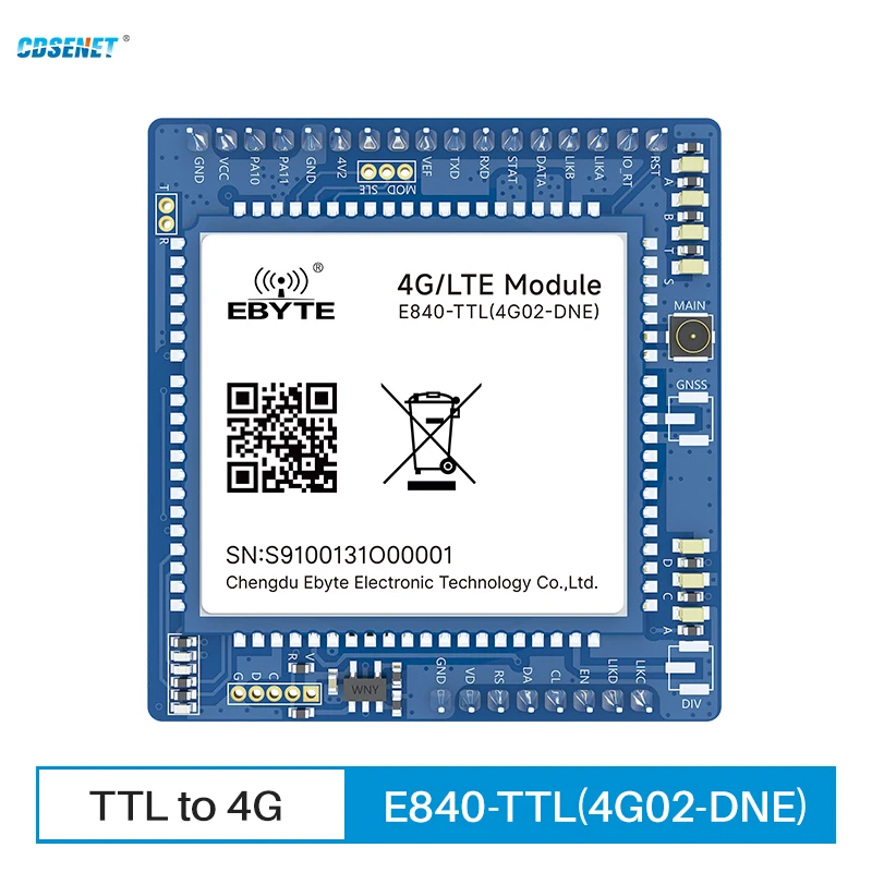 E840-TTL-4G02E 4G LTE IPX интерфейс TTL UART беспроводной приемопередатчик Φ WCDMA GSM последовательный порт для двунаправленного модуля сервера
E840-TTL-4G02E 4G LTE IPX интерфейс TTL UART беспроводной приемопередатчик Φ WCDMA GSM последовательный порт для двунаправленного модуля сервера