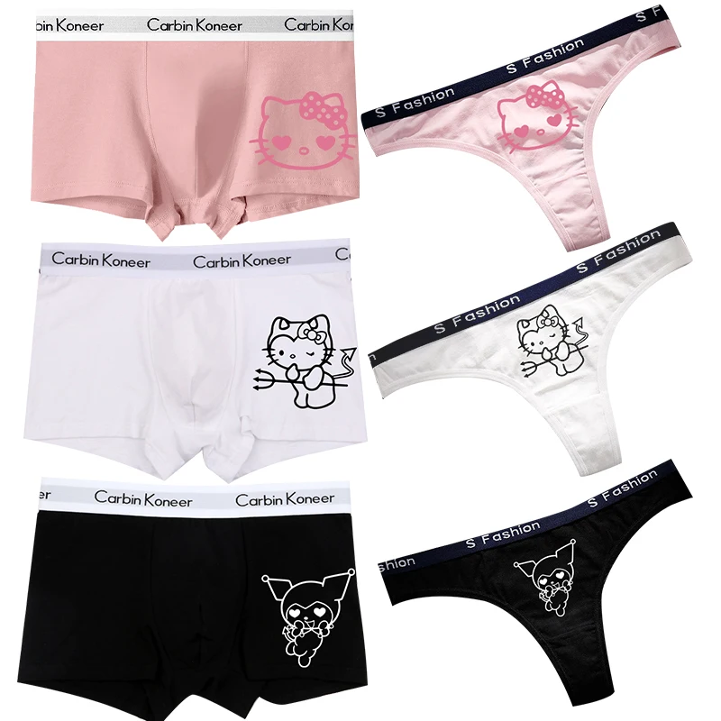 Мультяшное аниме Hellokittys Kuromi для пар нижнее белье Европейский Американский стиль