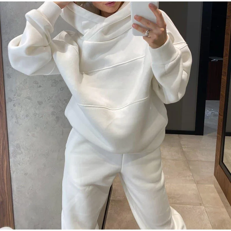Womens Fashion Oversize Tracksuit Sets Thicken Warm Fleece Hoodies And Elastic Joggings Winter Casual Loose Lady Sports Outfits
Womens Fashion Oversize Tracksuit Sets Thicken Warm Fleece Hoodies And Elastic Joggings Winter Casual Loose Lady Sports Outfits