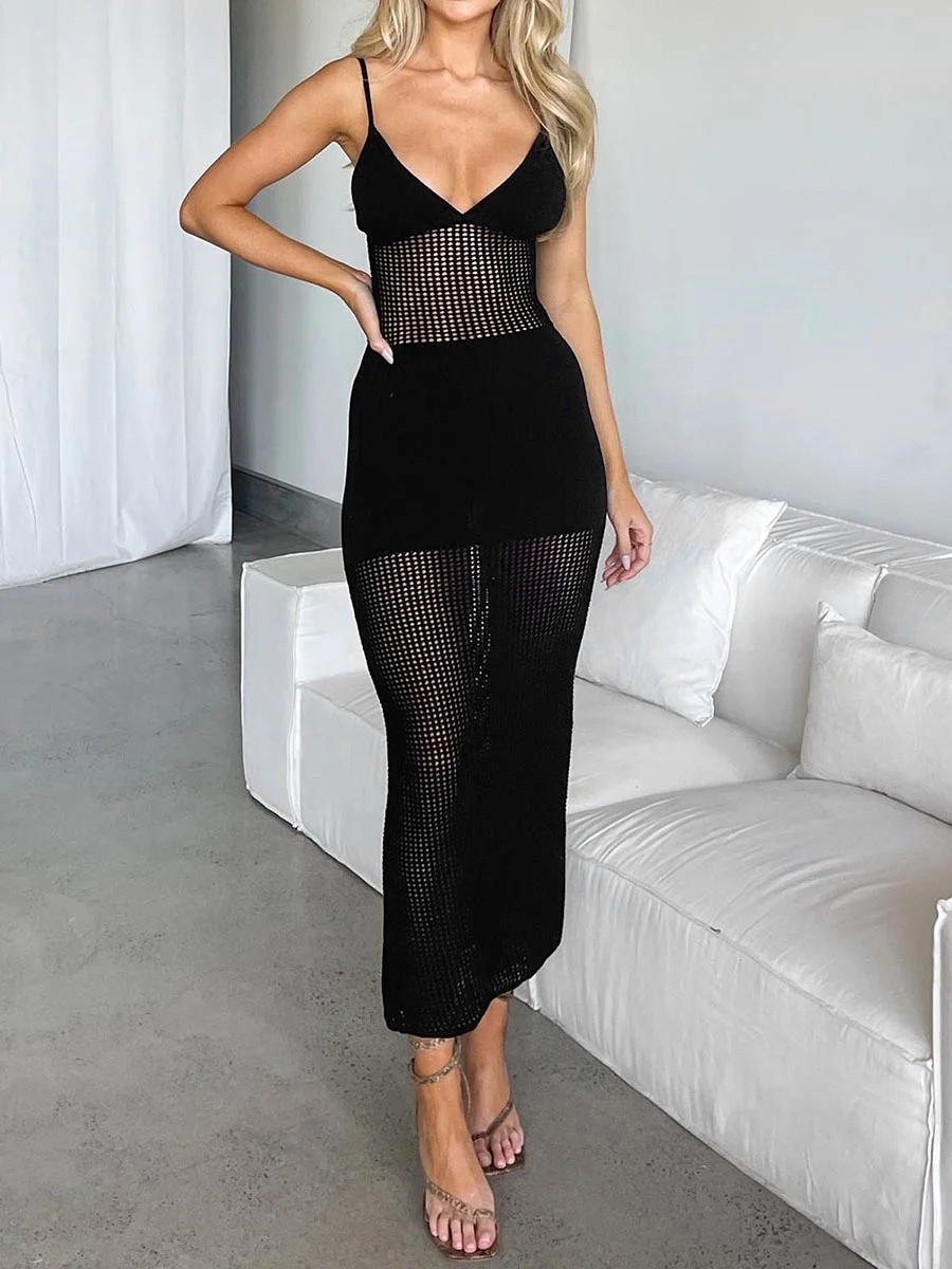Hollow Out Knit Crochet Sling Beach Long Dress 2023 Summer See-Through Backless Lace-up Sling Wrapped Pencil Dress
Hollow Out Knit Crochet Sling Beach Long Dress 2023 Summer See-Through Backless Lace-up Sling Wrapped Pencil Dress