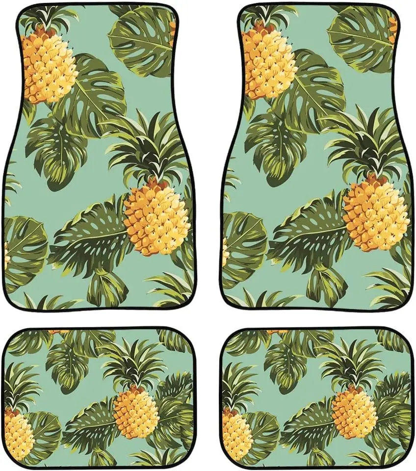 UNICEU Tropical Pineapple Design Permium Carpet Car Floor Mats - Set of 4 Pieces for Vehicle Front & Rear Carpet Cushion Mat 
UNICEU Tropical Pineapple Design Permium Carpet Car Floor Mats - Set of 4 Pieces for Vehicle Front & Rear Carpet Cushion Mat