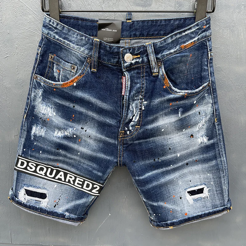 2022 Denim Shorts Summer Cropped Jeans Dsquared2 Men's Washed, Frayed, Ripped, Painted Biker Denim Shorts jeans vintage
2022 Denim Shorts Summer Cropped Jeans Dsquared2 Men's Washed, Frayed, Ripped, Painted Biker Denim Shorts jeans vintage