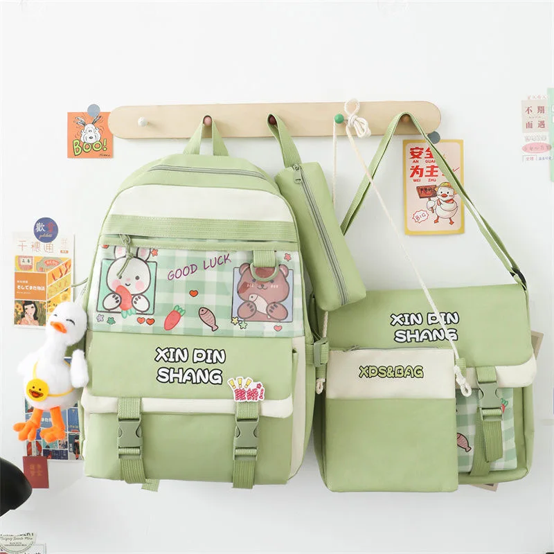 2022 4Pcs/set Preppy Canvas Women School Backpacks for Teenage Girls Book Bags Students Lovely Laptop Backpacks Lady Back Pack
2022 4Pcs/set Preppy Canvas Women School Backpacks for Teenage Girls Book Bags Students Lovely Laptop Backpacks Lady Back Pack