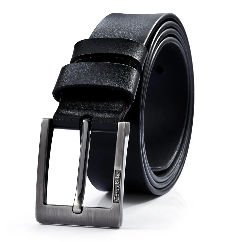 

New Fashion Mens Belt Luxury High Quality Male Cow Leather Waist Strap Pin Buckle Belts for Men 110-125cm