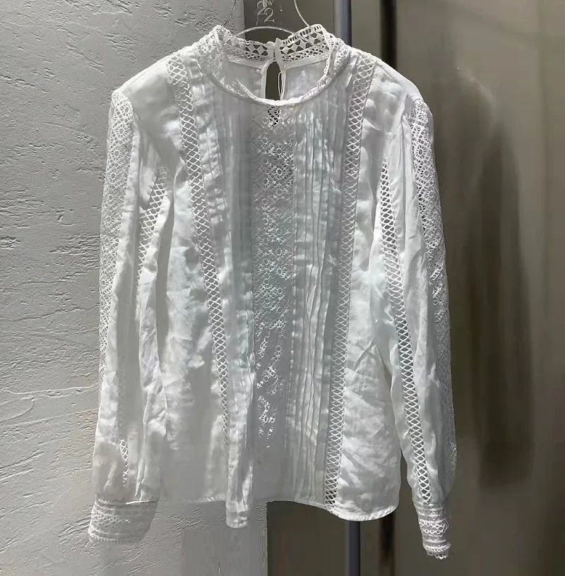 Женская ажурная блузка с вышивкой, белая или серая винтажная блузка с длинным рукавом, дизайнерский Топ, весна-лето 2022
Женская ажурная блузка с вышивкой, белая или серая винтажная блузка с длинным рукавом, дизайнерский Топ, весна-лето 2022