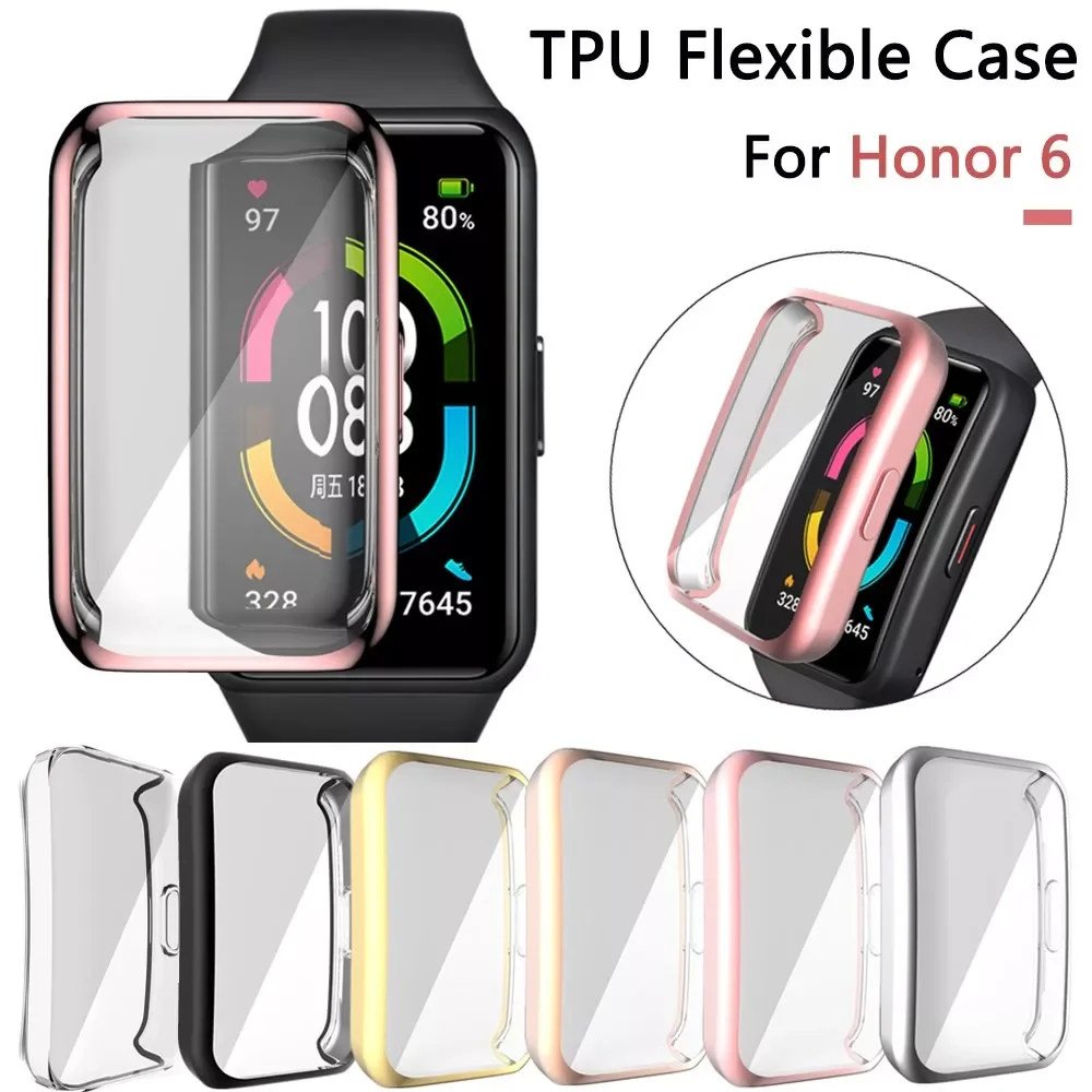 High Quality Watch Cover for Huawei Honor Band 7 6 Case Full Coverage Protective Shell Soft Thin Anti-fall TPU Flexible Bumper
High Quality Watch Cover for Huawei Honor Band 7 6 Case Full Coverage Protective Shell Soft Thin Anti-fall TPU Flexible Bumper