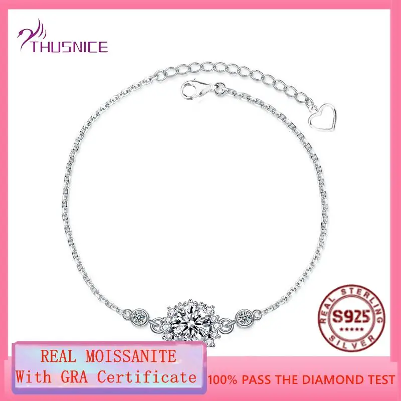 Женский Круглый браслет с муассанитом Thusnice, Ювелирное Украшение из серебра 925 пробы с круглым родиевым покрытием, 1 карат, D
Женский Круглый браслет с муассанитом Thusnice, Ювелирное Украшение из серебра 925 пробы с круглым родиевым покрытием, 1 карат, D