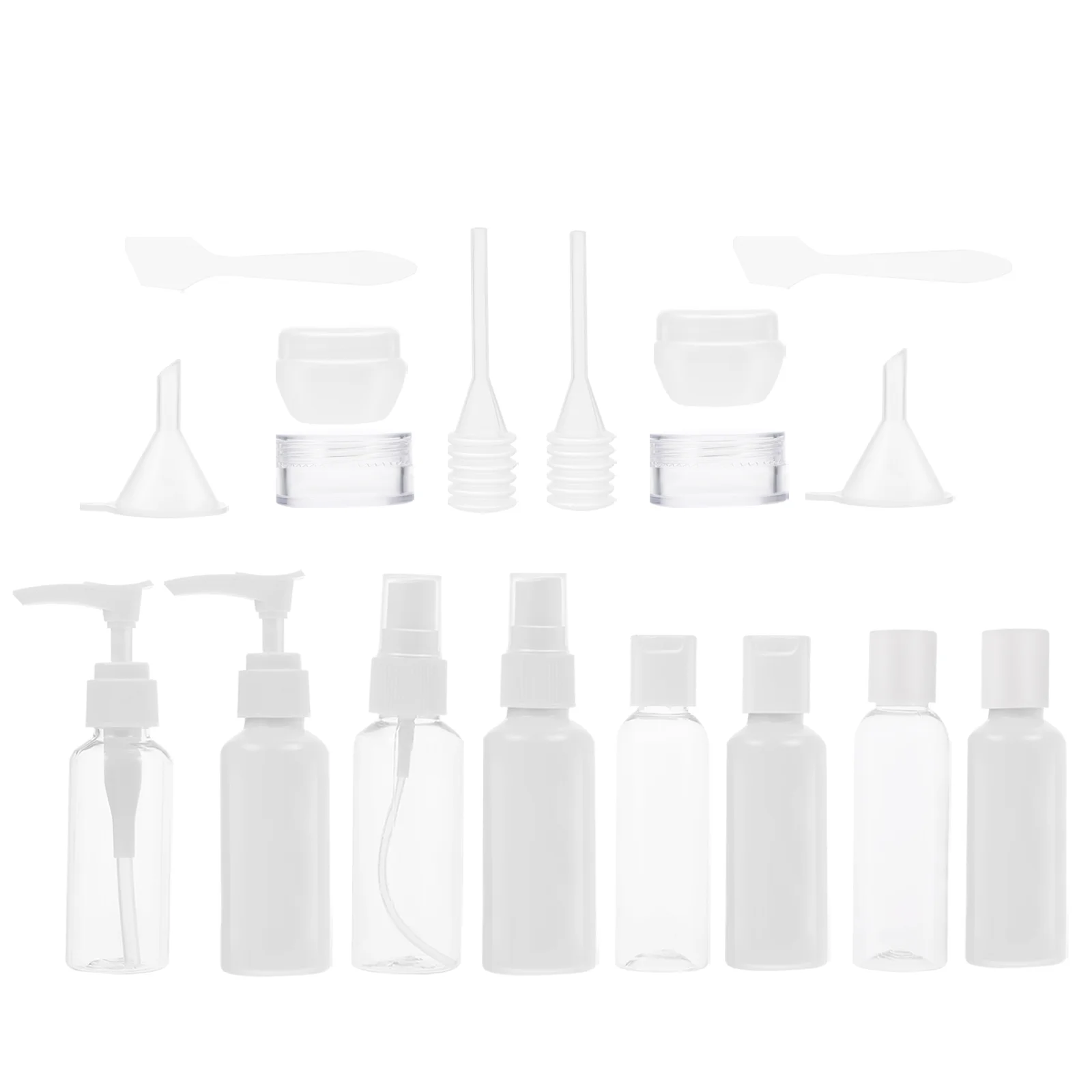 2 набора 12 шт. бутылок для путешествий, бутылки-диспенсеры для косметики (белые + прозрачные)
2 набора 12 шт. бутылок для путешествий, бутылки-диспенсеры для косметики (белые + прозрачные)