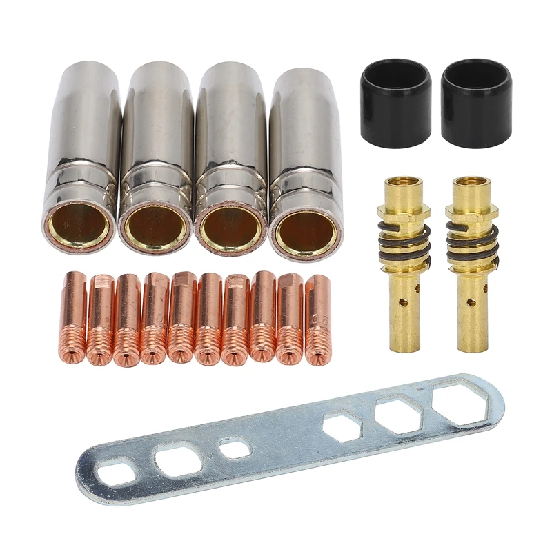 19Pcs Welding Torch Nozzle Part Kit Conical Nozzle Sleeve Rod Tool Set for Binzel 15Ak Welder Accessories
19Pcs Welding Torch Nozzle Part Kit Conical Nozzle Sleeve Rod Tool Set for Binzel 15Ak Welder Accessories