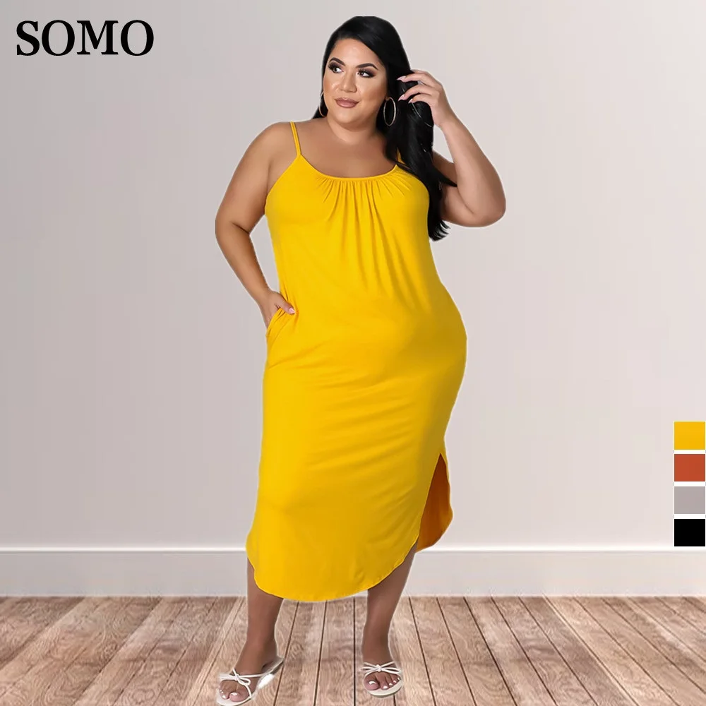Solid Color Casual Plus Size Women Clothing Long Dresses With Pockets Sexy Halter Dress Summer 2022 Wholesale Dropshipping
Solid Color Casual Plus Size Women Clothing Long Dresses With Pockets Sexy Halter Dress Summer 2022 Wholesale Dropshipping