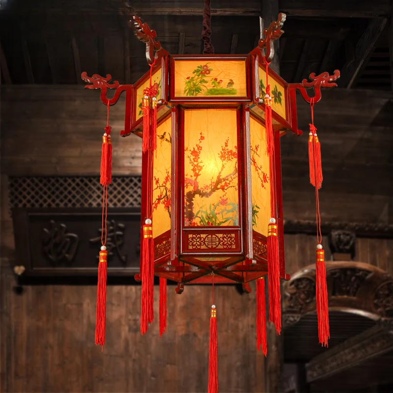 Year solid wood lantern hexagonal courtyard balcony corridor tea house hotel restaurant study pendant lamp
Year solid wood lantern hexagonal courtyard balcony corridor tea house hotel restaurant study pendant lamp