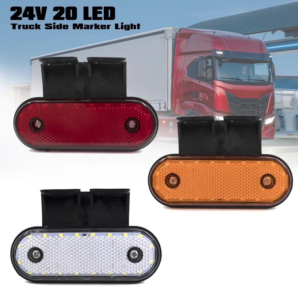 4/6/8/10PCS 24V 20 LED Side Marker Truck Clearance Lights Bracket Turn Signal Warning Indicator Lamp Tractor RV Lorry Pickup 
4/6/8/10PCS 24V 20 LED Side Marker Truck Clearance Lights Bracket Turn Signal Warning Indicator Lamp Tractor RV Lorry Pickup