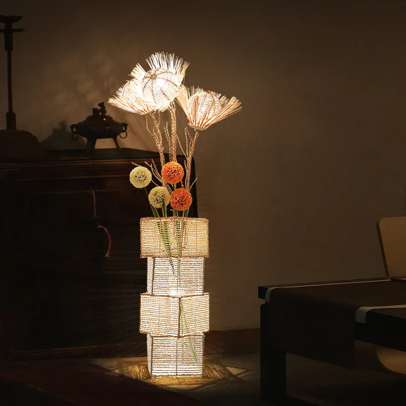 Japanese-Style Floor Lamp Bedroom Rattan Art Living Room Simple Office Creative B & B Tea Room Study Vertical Rattan Lamp
Japanese-Style Floor Lamp Bedroom Rattan Art Living Room Simple Office Creative B & B Tea Room Study Vertical Rattan Lamp