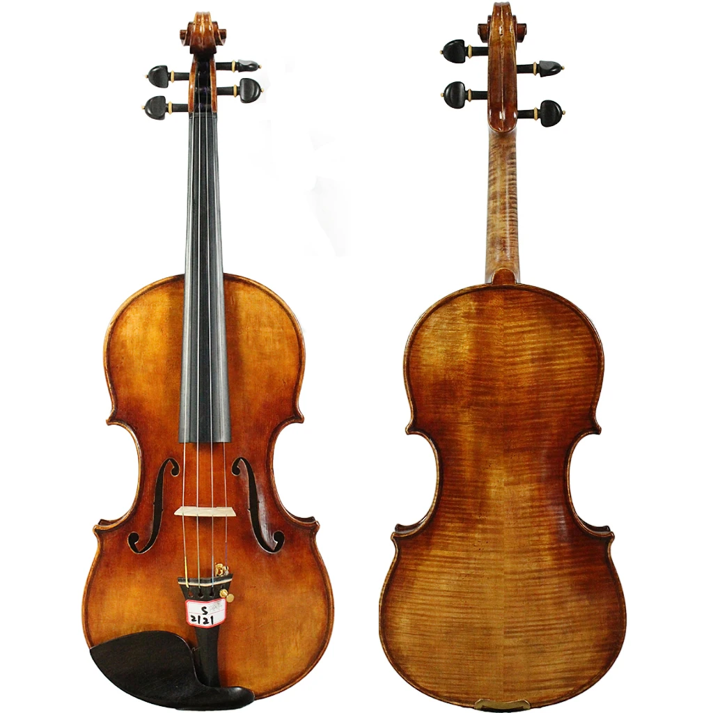 

Free Shipping Violin 4/4 Guarneri Del Gesu Cannon II 1743 100% Handmade Oil Varnish With Pernambuco Bow And Foam Case FPVN05