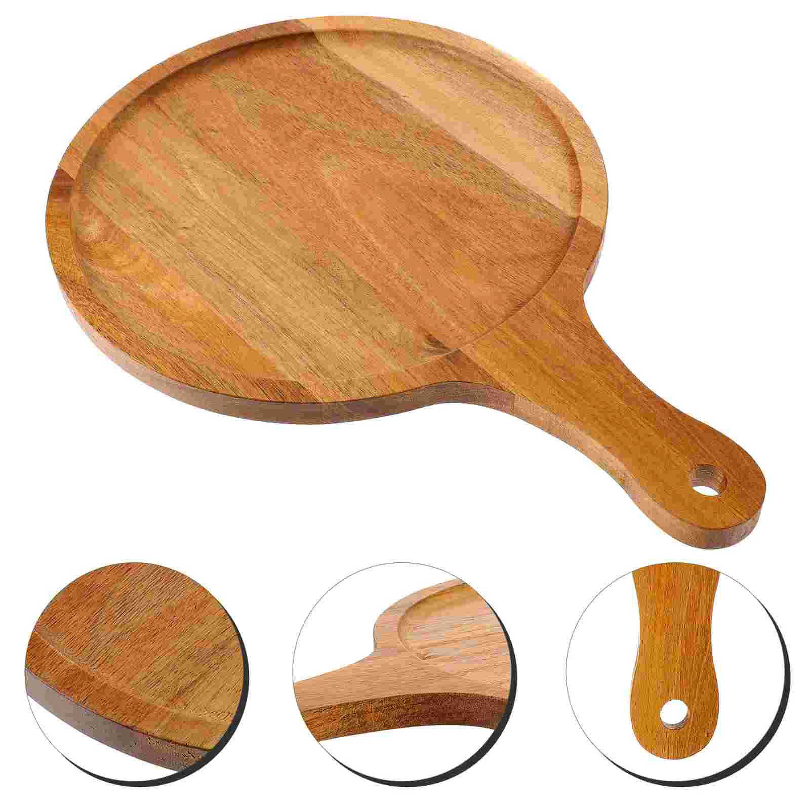 Wood Pizza Plate Multi-purpose Wood Paddle Board Sushi Serving Plate Round Wooden Food Tray
Wood Pizza Plate Multi-purpose Wood Paddle Board Sushi Serving Plate Round Wooden Food Tray