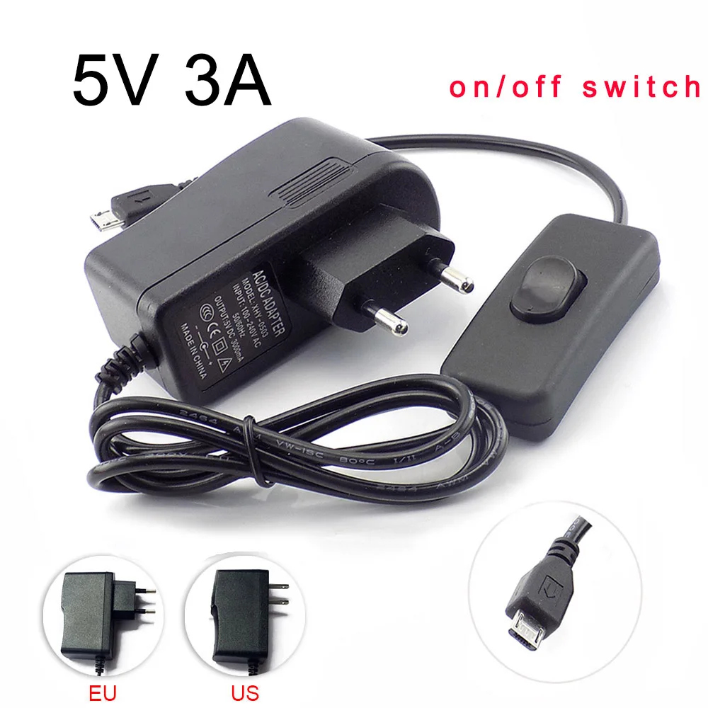 Micro USB 5 в 3 А 100 мА AC к DC адаптер питания зарядное устройство 240-в зарядный адаптер для планшета Raspberry Pi Zero
Micro USB 5 в 3 А 100 мА AC к DC адаптер питания зарядное устройство 240-в зарядный адаптер для планшета Raspberry Pi Zero