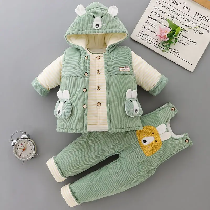 Toddler Winter Cotton Clothes Set Thickening 1-2Year-Old Three-Piece Suit Boys and Girls Autumn Winter Cotton Coat Jumpsuit
Toddler Winter Cotton Clothes Set Thickening 1-2Year-Old Three-Piece Suit Boys and Girls Autumn Winter Cotton Coat Jumpsuit