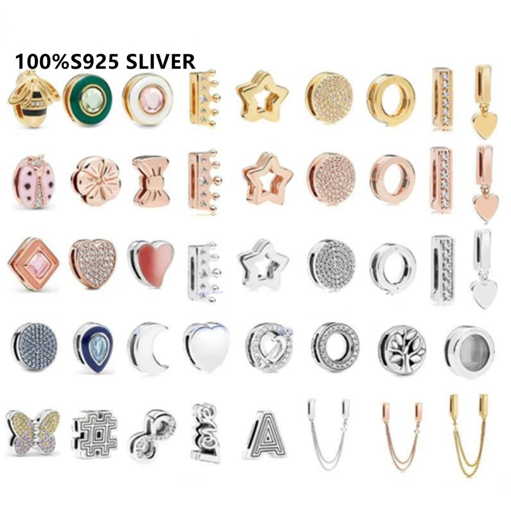 100% S925 Silver Color Reflexions Clip Beads Charms Round Crystal Crown Heart Love Beads Fit Original Pandoraer Women Bracelet
100% S925 Silver Color Reflexions Clip Beads Charms Round Crystal Crown Heart Love Beads Fit Original Pandoraer Women Bracelet