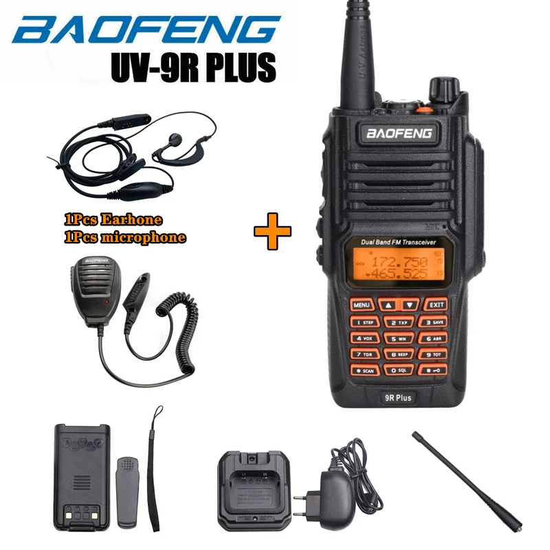 Walkie Talkie Baofeng UV-9R Plus Waterproof Walkie Talkie UV9Rplus Dual Band Portable CB Ham Radios Transceiver VHFUHF uv9rplus
Walkie Talkie Baofeng UV-9R Plus Waterproof Walkie Talkie UV9Rplus Dual Band Portable CB Ham Radios Transceiver VHFUHF uv9rplus