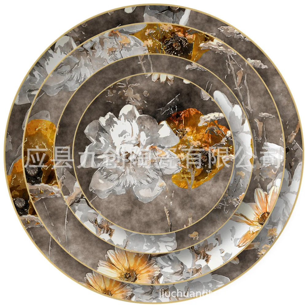 European-style new flower wind plate creative ceramic home plate Nordic plant round 8 inch 10.5 inch plate home plate
European-style new flower wind plate creative ceramic home plate Nordic plant round 8 inch 10.5 inch plate home plate