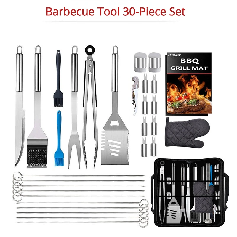 30-Piece Stainless Steel Barbecue Tool Set Cross-Border BBQ Products Free Set Of Baking Set BBQ Accessories Kitchen Gadgets
30-Piece Stainless Steel Barbecue Tool Set Cross-Border BBQ Products Free Set Of Baking Set BBQ Accessories Kitchen Gadgets