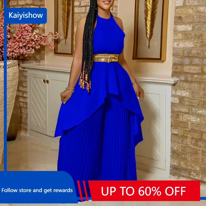 Plus Size 2 Piece Set African Dresses for Women Clothing Sexy Off Shoulder Long Dress Top Casual Wide Leg Pants Party Outfits
Plus Size 2 Piece Set African Dresses for Women Clothing Sexy Off Shoulder Long Dress Top Casual Wide Leg Pants Party Outfits