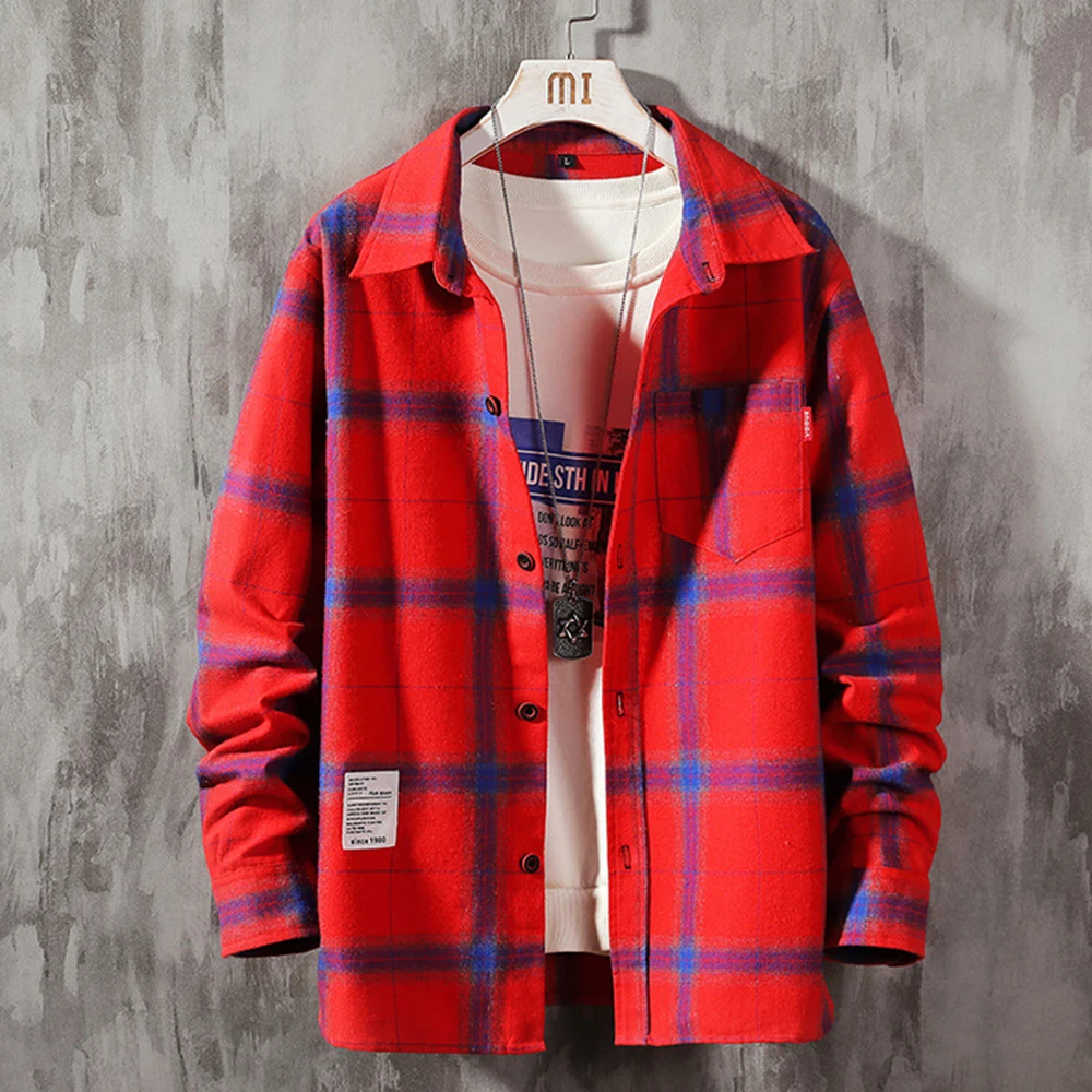 2022 Men's Plaid Shirts Men's Long Sleeve Shirts Fashionable Handsome Casual Tops Coats Loose Shirts
2022 Men's Plaid Shirts Men's Long Sleeve Shirts Fashionable Handsome Casual Tops Coats Loose Shirts