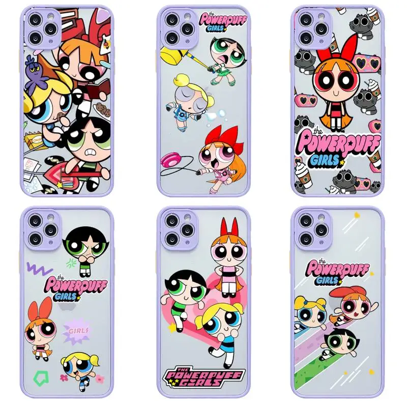 Cute Cartoon Powerpuff Girls Phone Case For iphone 14 Plus 13 12 11 Pro Max Mini XS X XR Matte Purple Cover
Cute Cartoon Powerpuff Girls Phone Case For iphone 14 Plus 13 12 11 Pro Max Mini XS X XR Matte Purple Cover
