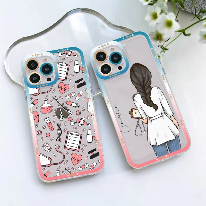 Cartoon Nurse Doctor Medicine Phone Case For IPhone 14 13 12 11 Pro Max Mini X Xs XR 6 7 8 Plus SE 2020 Transparent Case 
Cartoon Nurse Doctor Medicine Phone Case For IPhone 14 13 12 11 Pro Max Mini X Xs XR 6 7 8 Plus SE 2020 Transparent Case