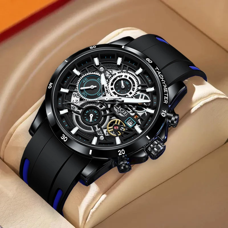 LIGE Brand Luxury Silicone Watch For Men Fashion Business Watch Men Casual Waterproof Sports Chronograph Quartz Wristwatches+Box
LIGE Brand Luxury Silicone Watch For Men Fashion Business Watch Men Casual Waterproof Sports Chronograph Quartz Wristwatches+Box