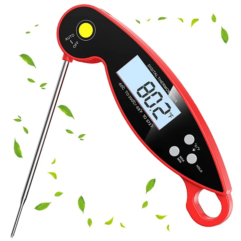 Digital Meat Thermometers, Fast Accurate Instant Read Food Thermometer With Backlight Reversible Display Calibration
Digital Meat Thermometers, Fast Accurate Instant Read Food Thermometer With Backlight Reversible Display Calibration