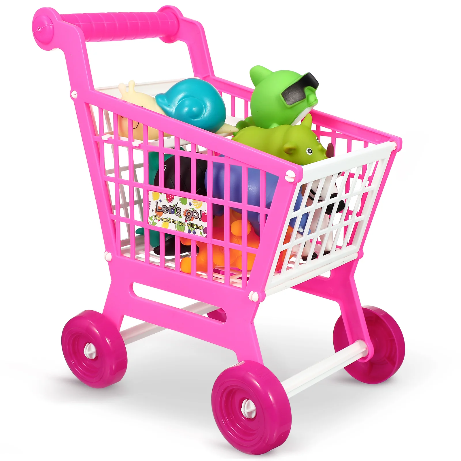 

Toddler Toy Pretend Shopping Cart Toddlers Kids Carts Plastic Mini Grocery Abs Toys Baby