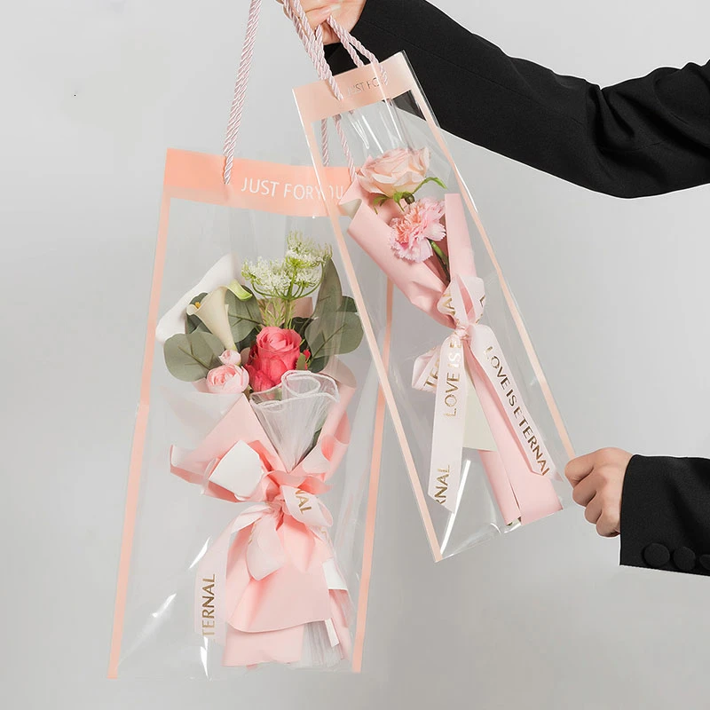 10pcs Transparent Flower Packaging Bag White Edge PVC Single Rose Valentine's Day Gift Portable Pocket Flower Shop Material
10pcs Transparent Flower Packaging Bag White Edge PVC Single Rose Valentine's Day Gift Portable Pocket Flower Shop Material