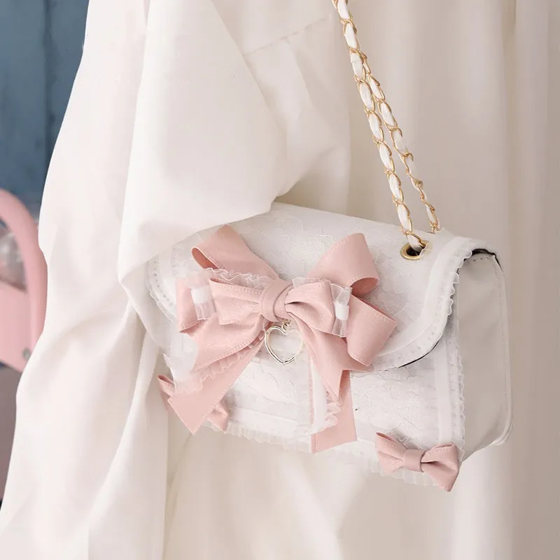 Sweet Lolita Bag Female Japanese Harajuku Bowknot Crossbody Shoulder Bag Pearl Kawaii Girls Cute Lace Handbags For Women Jk Bag
Sweet Lolita Bag Female Japanese Harajuku Bowknot Crossbody Shoulder Bag Pearl Kawaii Girls Cute Lace Handbags For Women Jk Bag