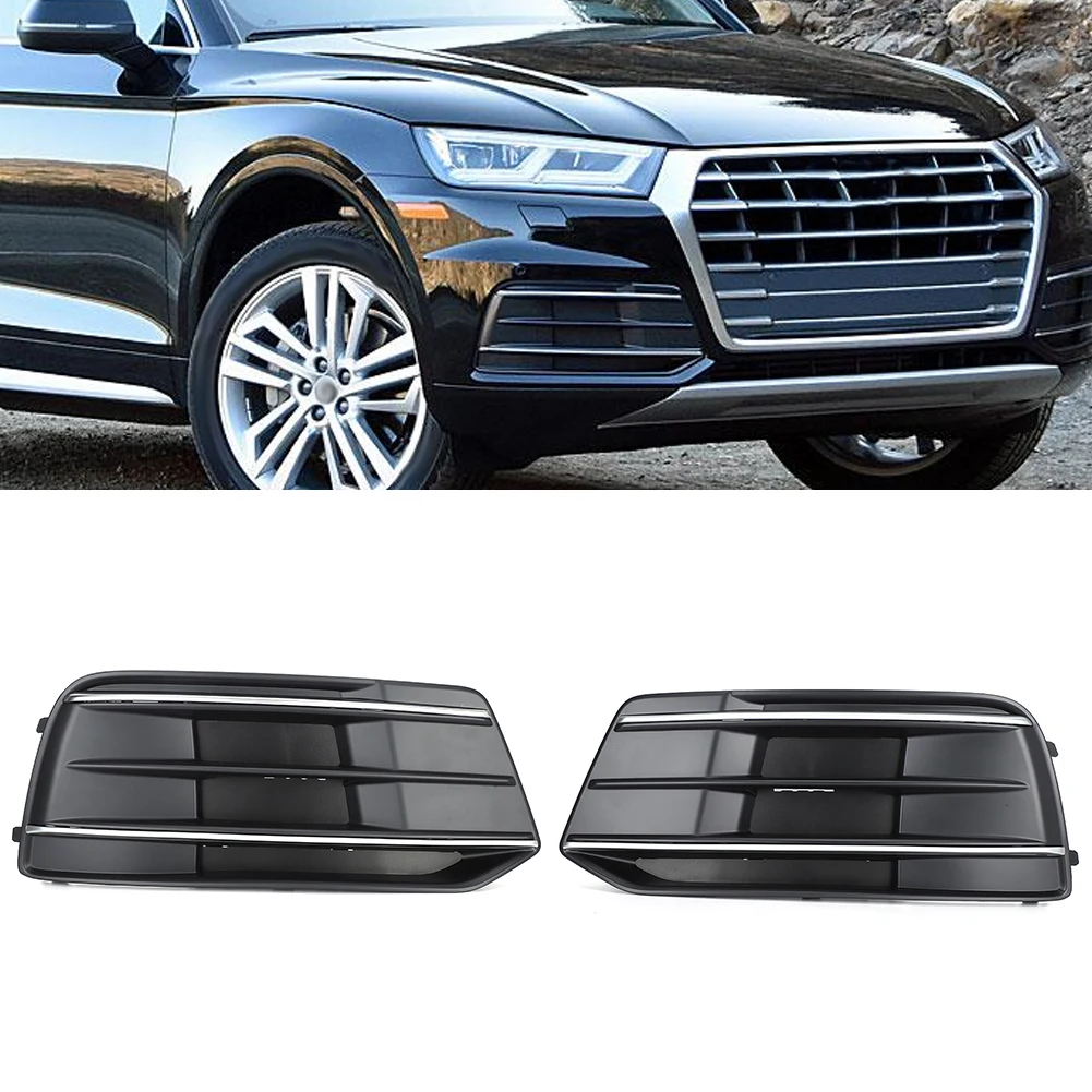 

1 Pair Car Fog Light Lamp Grille Front Bumper Lamp Cover Trim 80D807679E, 80D807680E Fit for Audi Q5/Q5L 2018 2019 2020