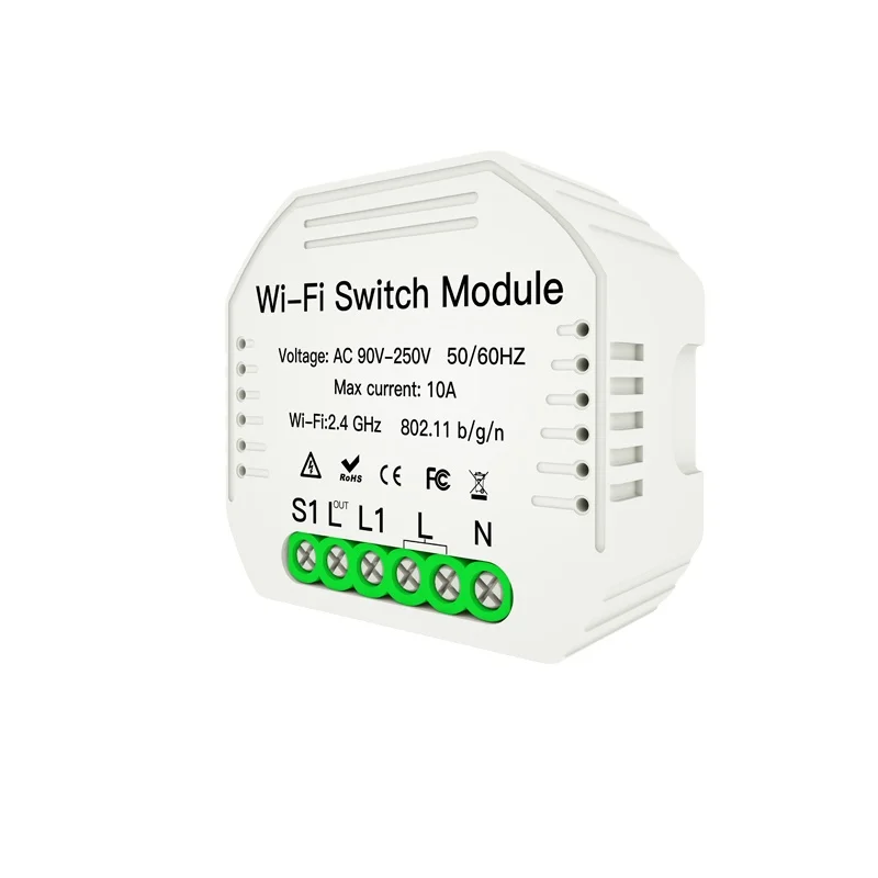 Lonten Smart Switch Smart Life/Tuya APP 1/2 Way 1 gang 90-250V WiFi Switch Module With Rail bracket Work With Alexa Google Home
Lonten Smart Switch Smart Life/Tuya APP 1/2 Way 1 gang 90-250V WiFi Switch Module With Rail bracket Work With Alexa Google Home