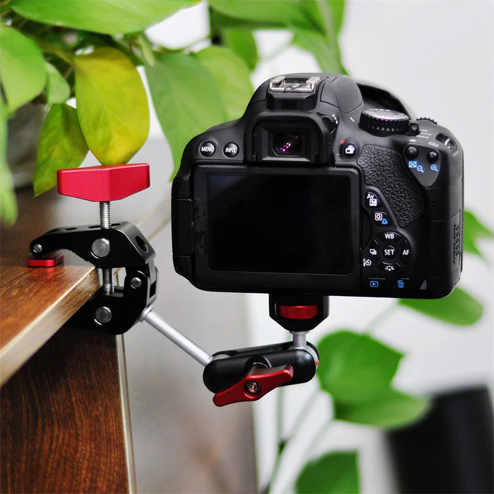 New Magic Arm Mount Adapter Mini Multi-Function Double Ballhead with 1/4" Screw for Camera Monitor LED Light Flash Lights Cage
New Magic Arm Mount Adapter Mini Multi-Function Double Ballhead with 1/4" Screw for Camera Monitor LED Light Flash Lights Cage
