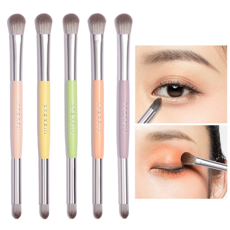 1PC/bag Makeup Brush Double-ended Eye Shadow Brush Smudge Detail Highlight Brush Brighten Soft Professional Makeup Tools
1PC/bag Makeup Brush Double-ended Eye Shadow Brush Smudge Detail Highlight Brush Brighten Soft Professional Makeup Tools