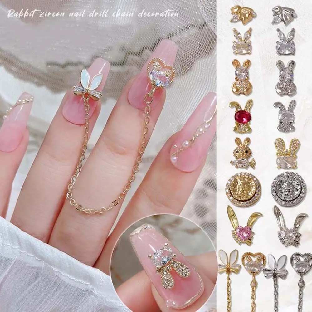 New Year Rabbits Zircon Nail Art Jewelry Love Heart Nail Drills Rhinestones Decorations Fashion Manicure Accessories For Women
New Year Rabbits Zircon Nail Art Jewelry Love Heart Nail Drills Rhinestones Decorations Fashion Manicure Accessories For Women