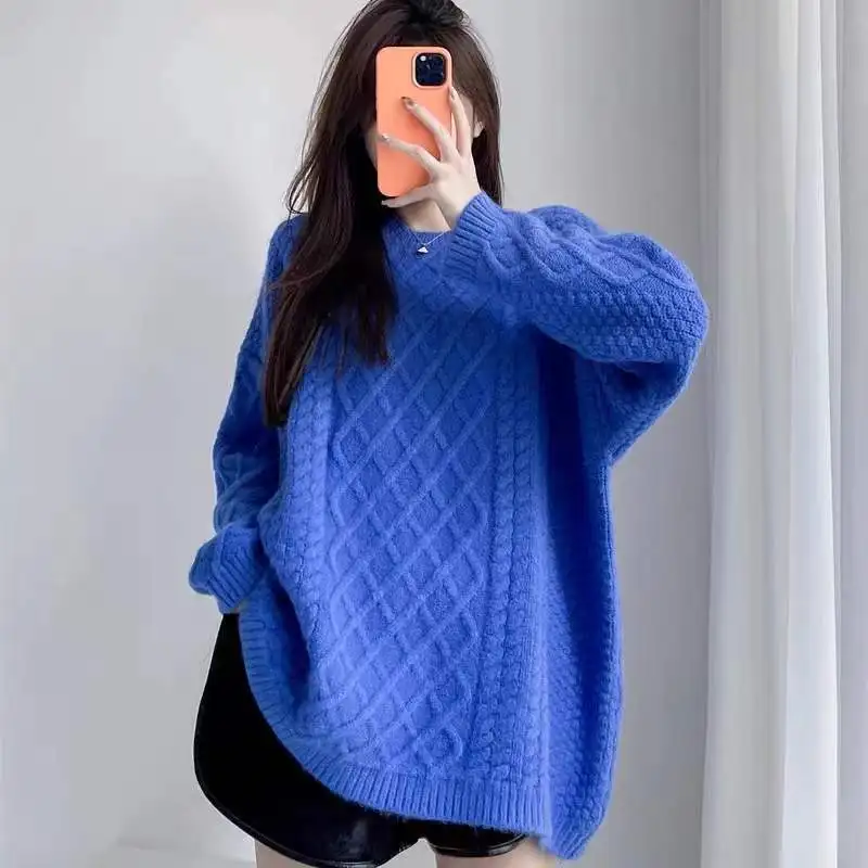 Винтажный мягкий Свободный вязаный свитер, женский элегантный джемпер, топы, мода 2022, Осень-зима, Теплый Женский пуловер, Свитера A87
Винтажный мягкий Свободный вязаный свитер, женский элегантный джемпер, топы, мода 2022, Осень-зима, Теплый Женский пуловер, Свитера A87
