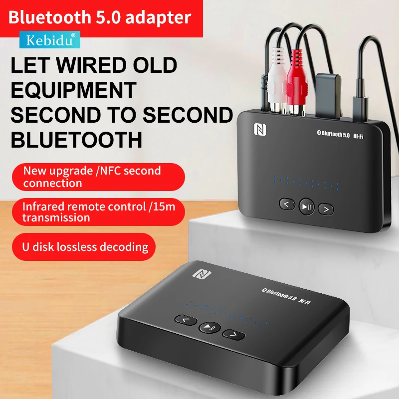 Bluetooth adapter V5.0 NFC 3.5mm AUX To RCA Stereo receiver transmitter Audio Adapter With remote ctrol For Tv Car Kit Speaker
Bluetooth adapter V5.0 NFC 3.5mm AUX To RCA Stereo receiver transmitter Audio Adapter With remote ctrol For Tv Car Kit Speaker
