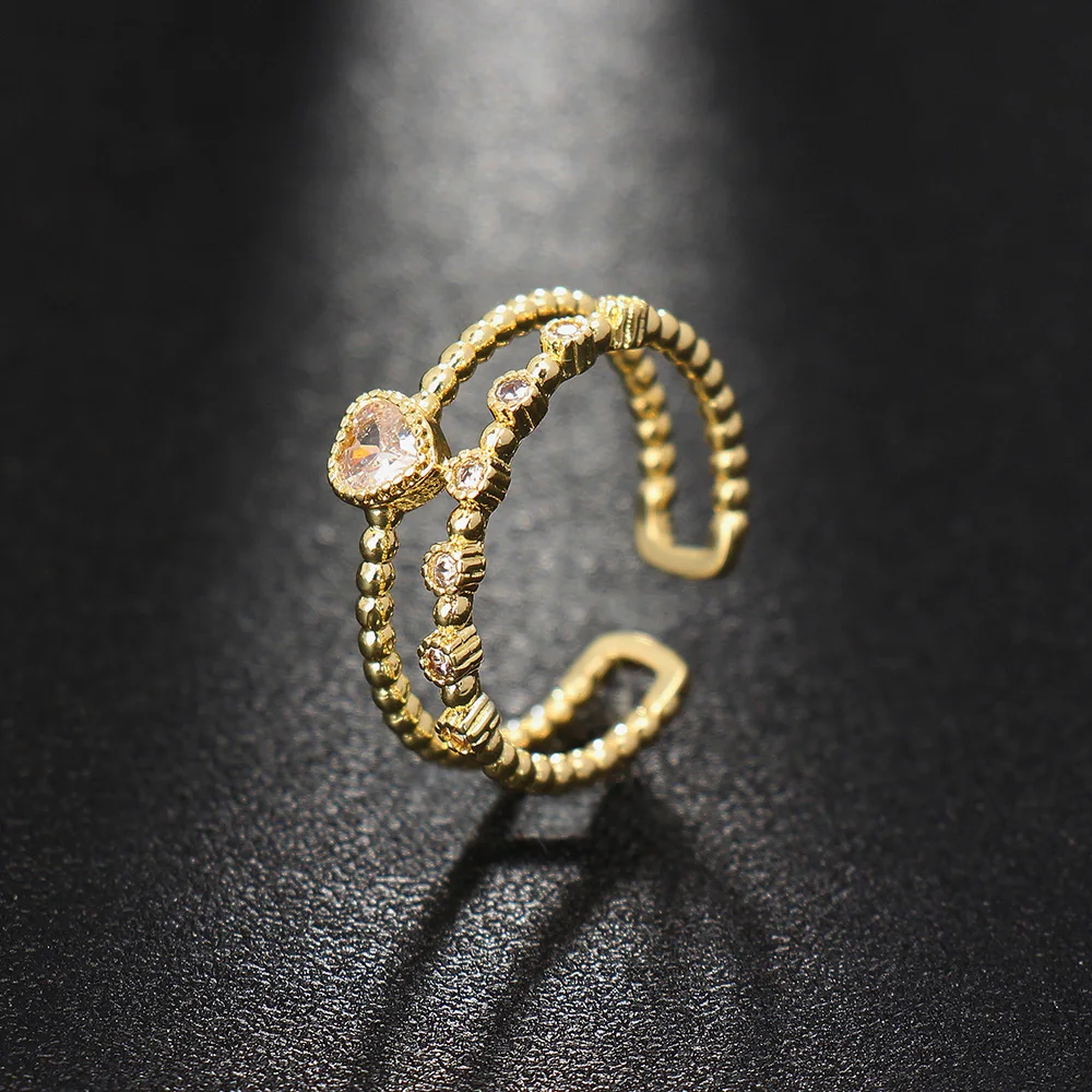 Emmaya New Arrival Exquisite Tiny Heart Shape Zirconia Decoration Design Adjustable RIng Female New Trendy Party Noble Jewelry
Emmaya New Arrival Exquisite Tiny Heart Shape Zirconia Decoration Design Adjustable RIng Female New Trendy Party Noble Jewelry