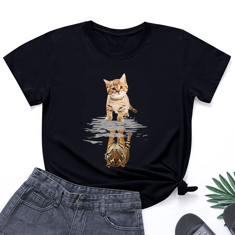 Cat&tiger Print Aesthetic Graphic T Shirts Women Summer Clothes Tops for Ladies Short Sleeve Round Neck New Funny Tee Shirt
Cat&tiger Print Aesthetic Graphic T Shirts Women Summer Clothes Tops for Ladies Short Sleeve Round Neck New Funny Tee Shirt